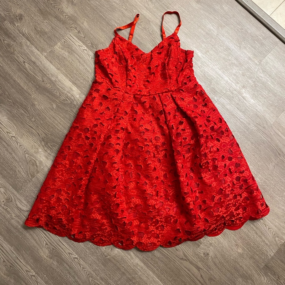 NWT Torrid red sweetheart cutout dress size 12